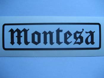 MO192 (leyenda MONTESA letras goticas negra enmarcada)